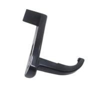 Soporte para auriculares con barra de Internet, soporte para auriculares Barra de Internet de plástico para gancho para colgar el borde del monitor con adhesivo posterior negro, colgador para