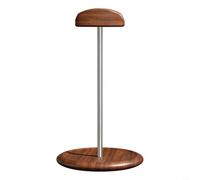 Soporte para auriculares de madera de nogal y aluminio, soporte de escritorio estable con base antideslizante, organizador para auriculares de juegos de hasta 61 cm