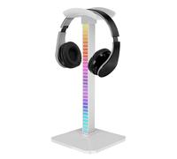 Soporte para auriculares de oficina - Luz activada por sonido, soporte LED de brillo ajustable, herramienta de almacenamiento de auriculares | Perfecto para el hogar, dormitorio, ciclo de Internet y