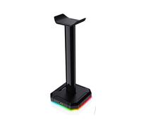 Soporte para auriculares para juegos Redragon HA300 con iluminación RGB y correa de aluminio, base de