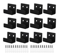 Soporte para Azulejos Pared 12Pcs Gancho para Colgar Espejo en la Pared Soporte Espejo Pared Pesado de Acero Laminado en Frío para Colgar Imágenes Espejos Lienzos Ropa(Negro,Ancho Interior 21mm)
