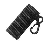 Soporte para bálsamo labial, funda protectora portátil para aceite de labios, funda protectora de aceite labial portátil para niñas, soporte para bálsamo labial con llavero, Black, Refer to