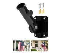 Soporte para Banderas | Sujetador Metálico Ajustable para Asta de Bandera - Soporte Vertical Y Horizontal Diámetro Interior De 2.54 Cm Para Eventos Deportivos Camión Desfiles Festivos Jardín Y Patio