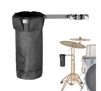 Soporte para baquetas | de tela Oxford con abrazadera de metal para hasta 10 pares de soportes para baquetas - para instrumentos de percusión, sala de grabación, estudio, concierto, festival de