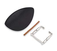 Soporte para Barbilla de violín, Soporte para Barbilla de Madera de ébano con Tira de Madera Blanda y Soporte para Accesorio de Instrumento de música de violín de tamaño 4/4