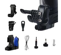 Soporte para barbilla para casco - Soporte para casco para cámara de 7,5 cm, buena solución | Atracción generalizada | Soportes de súper abrazadera para esquiar y otras bicicletas de cross pa