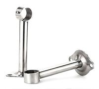 Soporte para Barra de Armario, Tiberham 2 Pcs Armario de Acero Inoxidable Palanca de Tubo Montaje en Techo Soportes de Montaje Soportes de Barra de Cortina
