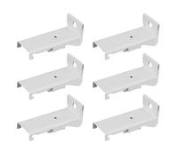 Soporte para barra de cortina de montaje en techo, soportes de montaje en techo para rieles rectos o curvos, juego de 6 piezas de soporte flexible flexible para persianas superiores exteriores