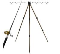 Soporte para barra de pesca, soporte para pesca en tierra, trípode | Angling Rod Rest, Bank Fishing Holder, Portable Pole Stand for Pond Stream River Reservoir Shoreline Fishermen Outdoor