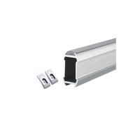 Soporte para barra de ropa colgante, diseño antideslizante grueso, asiento de brida interna para reducción de ruido, ajustable de 111 a 120 cm para organización de armario