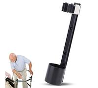 Soporte Para Bastón Para Scooter De Movilidad, 9,7x2,6 Pulgadas Hierro Portátil Soporte Bastón Caminar Soporte Bastón Andador Accesorios Sillas Ruedas Para Scooter Movilidad Para Silla Ruedas (Negro)