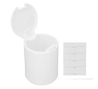 Soporte para bastoncillos de algodón, Recipiente de Almacenamiento Redondo pequeño a Prueba de Polvo, dispensador con Tapa de botón para Almohadillas Redondas, Bandas de Goma