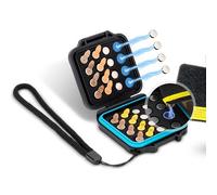 Soporte para batería tamaño 312, 13, 10, para 32 baterías A312, tamaño 312, P312, 312A, P13, Safety Aid Zinc Air Prime, sin baterías, resistente al agua y antigolpes (solo funda)