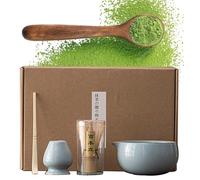 Soporte para batidor de matcha, kit japonés de 4 piezas, incluye batidor de bambú y soporte, accesorios para ceremonia de té, disfruta o comparte con amigos, juego de té japonés tradicional para