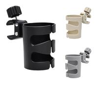 Soporte para bebidas, a prueba de golpes, 8,5 x 8,5 cm, listo para cochecito de niños, hidratación segura de viaje, agarre antideslizante con rotación de abrazadera ajustable, soporte para accesorios