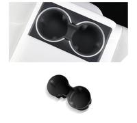 Soporte para bebidas de silicona para Tesla Model Y Juniper 2025 Model 3 Highland 2024-2025, accesorios interiores, soporte de silicona con control central, botellero para asiento delantero y trasero