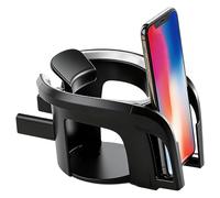 Soporte para bebidas para coche, 2 en 1, soporte antideslizante para rejilla de ventilación, universal, con clip, para camión, SUV, RV, sedán, automóvil, interior, botella, vaso, taza, café, , té