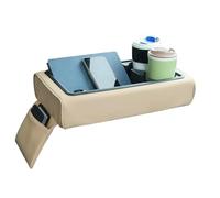 Soporte para bebidas para la consola del coche - Organizador multifuncional de piel sintética, soporte para bebidas para vehículos, accesorios de almacenamiento de coche, práctico compañero de viaje