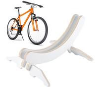 Soporte para bicicletas genérico, soporte de exhibición de madera, compacto Clyclist Rack for Living Room, Balcony, and Home Decor, Stylish Storage Solution, Composite Plate, 18,11 x 17,32 pulgadas