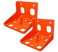 Soporte para bloque de sal, paquete de 2 bandejas resistentes para comer minerales con base de ventilación, comedero mineral de cabra resistente para ganado, ovejas, caballos, ganado