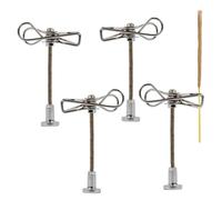Soporte para bobina de incienso, paquete de 4 soportes de bobina de metal, soporte vertical para mesa de almacenamiento, soporte vertical para dormitorio, patio, jardín, interior, sala de estar, patio