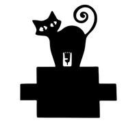 Soporte para bobina de mosca, quemador de incienso de hierro con forma de gato, soporte para exteriores, para patio, piscina, playa, jardín, escritorio, balcón, picnic, porche