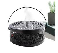 Soporte para bobina de mosca, soporte para quemador de incienso | Quemador de metal con tapa de asa, decoración portátil del hogar para palillos, dormitorio, sala de estar