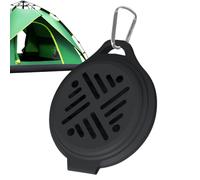 Soporte para bobinas, bandeja de quemador de incienso de silicona, repelente de moscas portátil, soporte de bobina con mosquetón, ideal para camping, pesca, senderismo, picnic y uso en el patio