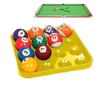 Soporte para bolas de billar, bandeja de transporte de bolas de billar ABS, bandeja de almacenamiento para 16 bolas, juego completo de bolas de billar de tamaño reglamentario, accesorios de mesa de