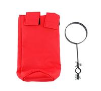 Soporte para bolsa de baquetas, portabaquetas de tela oxford impermeable de gran capacidad con abrazadera robusta para bateristas, accesorio de montaje seguro para escenario y (WH02 Roja)