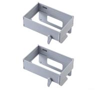 Soporte para bolsa de basura, 2 unidades, estante de plástico plegable para colgar en la cocina para almacenamiento en puerta de armario (gris)