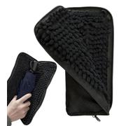 Soporte para bolsa de paraguas, fundas plegables para paraguas, chenilla, súper absorción de agua, portátil, resistente al agua, para el trabajo y la escuela