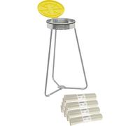 Soporte para bolsas de basura con bolsas de basura eurokraft basic, capacidad 120 l, 10 rollos de 25 unid.