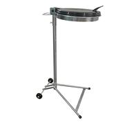 Soporte para bolsas de basura con tapa, 120 L, acero galvanizado, 40 x 40 x 100 cm, 2 ruedas