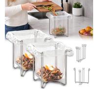 Soporte para bolsas de basura Estructura metálica para residuos Organizador | Soporte de encimera / Papelera de escritorio / Estructura metálica para bolsas de basura (cocina, camping, oficina)