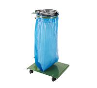 Soporte para bolsas de basura para 120 l de capacidad, con placa base, rodante