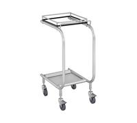 Uniprodo Soporte para Bolsas de Basura Plateado con 4 Ruedas (con 2 Frenos) Soporte para Bolsas de residuos Soporte de Saco Amarillo Soporte para Sacos de Basura Portabolsas