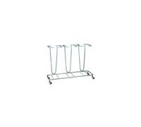 Soporte para bolsas de basura sin tapa para 3 bolsas de 70 l de capacidad, bastidor rodante