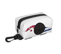 Soporte para bolsas de excrementos de perro con diseño de bandera cubana para correa, dispensador de bolsas de basura de tela suave para cachorros