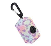 Soporte para bolsas de excrementos de perros, dispensador de bolsas para excrementos, dispensador de bolsas para perros, bolsillo con cremallera, soporte para bolsas de excrementos, con mosquetón