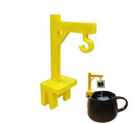 Soporte para bolsas de té - Lindo soporte portátil | Clips para bolsas de té en forma de grúa - para mesa, escritorio, hogar, interior, hogar, cocina, estación, oficina, beber y remojar