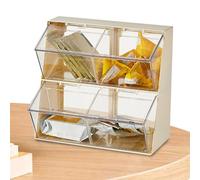 Soporte para bolsas de té, organizador de té apilable de 2 niveles, estilo japonés, organizador de bolsas, de almacenamiento para encimeras, cafeterías, armarios de cocina, despensa