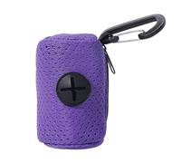 Soporte para bolsas para perros,Dispensador de bolsas para excrementos de mascotas con accesorio de correa de tela de malla con cremallera | Suministros para mascotas colgantes, dispensador de