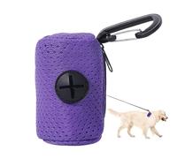 Soporte para bolsas para perros | Dispensador de bolsas para perros con accesorio de correa de tela de malla con cremallera - Soporte para de caca de , soporte para caca de perro colgante para
