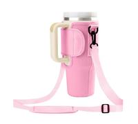 Soporte para botella de agua compatible con vaso Stanley de 40 onzas, soporte para botella de agua con correa ajustable para el hombro, bolsa para botella de agua para caminar, senderismo, camping