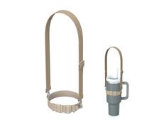 Soporte para botella de agua con correa ajustable para el hombro, compatible con Stanley Tumbler, Owala, Hydroflask, etc., soporte de silicona para botellas, material de grado alimenticio, múltiples