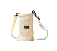 Soporte para botella de agua con correa, bolsa de transporte para botella de agua, funda de cuerda ajustable para viajes, mochileros, fitness, camping, caminar, escuela, Color crema, Refer to