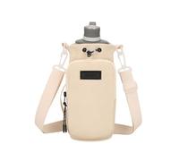 Soporte para botella de agua con correa, bolsa para botella de agua, bolsa multifunción para botella de agua con bolsillo para teléfono, bolsa de gimnasio para mujeres y hombres, Color crema, Refer to
