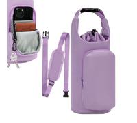 Soporte Para Botella De Agua Con Correa | de cordón ajustable y aislada con bolsillo - Para Botella De Agua - Para gimnasio, senderismo, viajes, exterior, playa, oficina, colegio, caminatas, uso diari