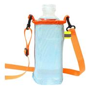 Soporte para botella de agua con correa, funda para botella de agua, malla de nailon con correa para el hombro - Funda para botella de agua aislada, soporte para taza de té con leche, funda